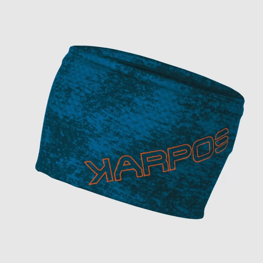 Karpos | TRE CIME 12CM HEADBAND PRINT 1 INDIGO/TANGERINE T.